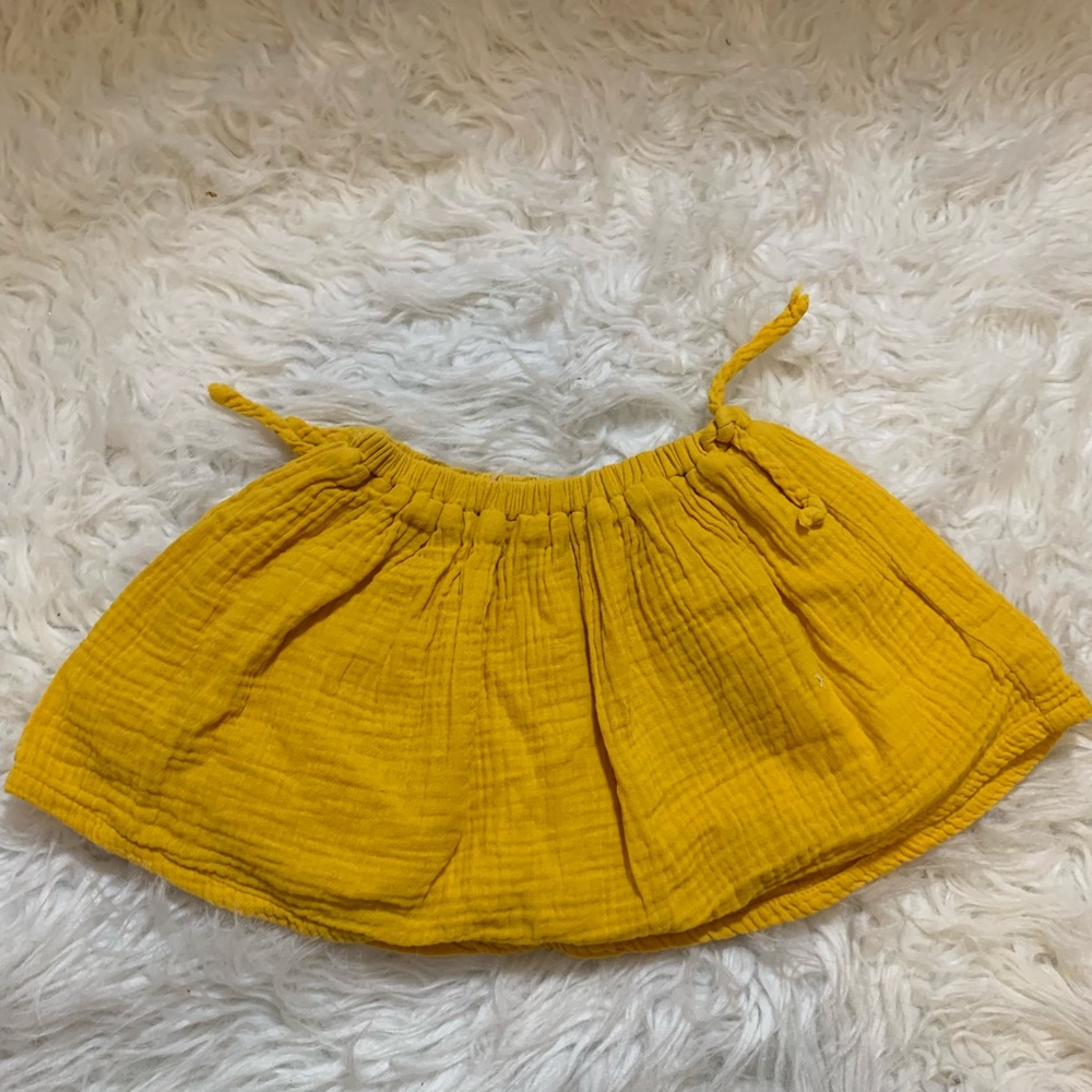 Zara Yellow Gauze Skirt Baby Girl 12-18
